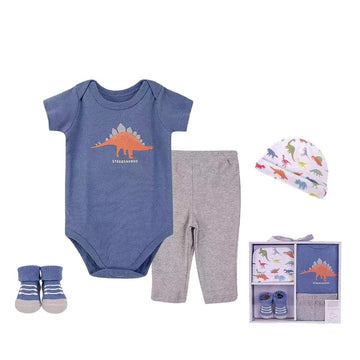Hudson Baby 4pcs New Born Baby Clothing Gift Set (0-6 Months) - 0