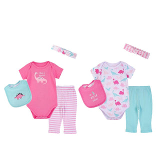 Buy pink-dinosaur Hudson Baby 8pcs Newborn Baby Clothing Gift Set