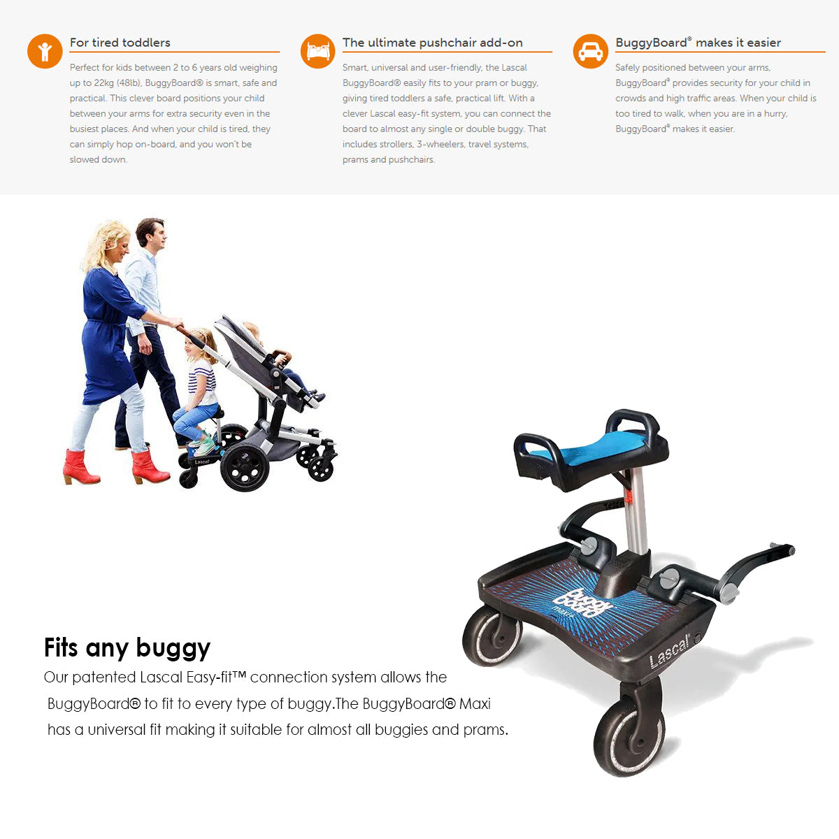 Lascali BuggyBoard maxi+ ラスカル Scooter Lascal BuggyBoard Maxi Plus | Algateckids.com