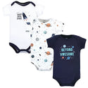 Hudson Baby 3pcs Bodysuit Short Sleeve Set (0-3m/3-6m/6-9m/9-12m)