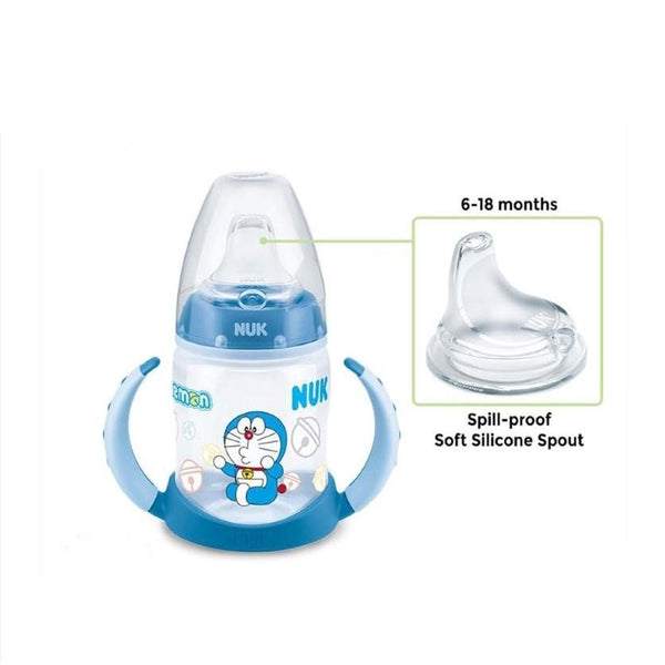 NUK Premium Choice Learner Bottle with Soft Silicone Spout Doraemon Design - 6 to 18months