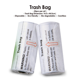 Bonbijou Disposable Trash Bag 20pcs x 5 Rolls (Bundle of 2)