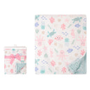 Hudson Baby Print Mink Blanket W Dotted Mink Back-2