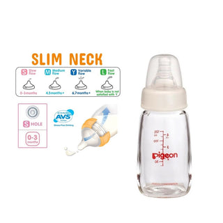 Pigeon Slim-Neck Baby Nursing Glass Bottle 120ml