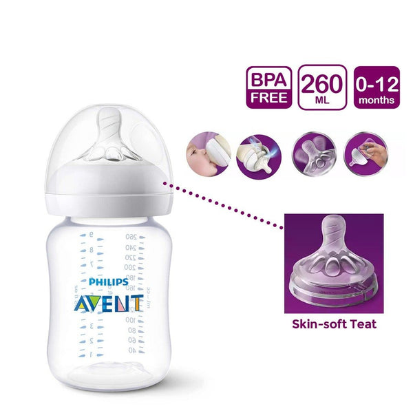 Philips Avent Natural Smooth PA Bottle 260ml (Single / Twin Pack)