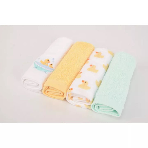 Hudson Baby 4pcs Washcloths (Woven Terry)