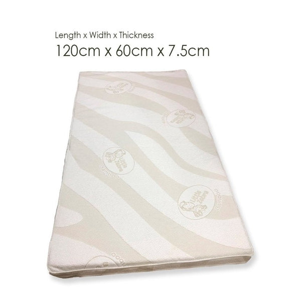Little Zebra Latex Baby Cot Mattress With Optional Soft Bamboo Cover