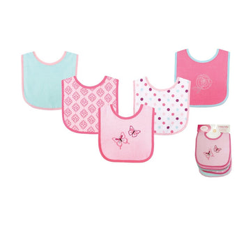 Luvable Friends 5pcs Drooler Bib With Fiber Filled - 0