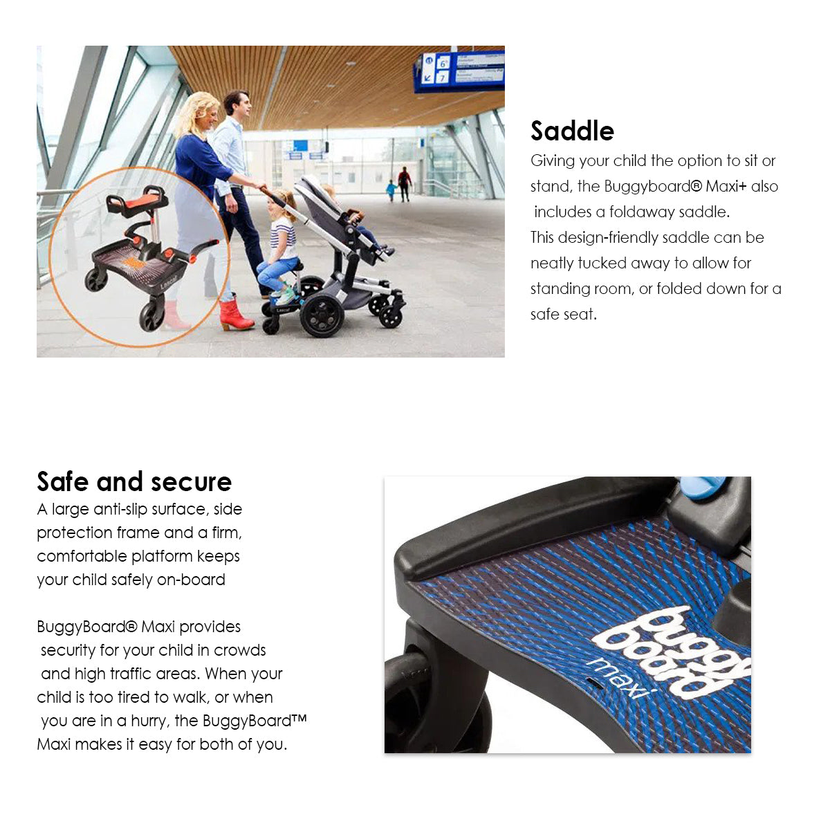 Lascal BuggyBoard® Maxi+ (Buggy Board + Saddle)