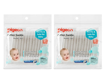 Pigeon Baby Cotton Swabs Hygienically Packed (100pcs Per Pack) - 0