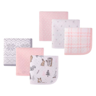 Buy winter-forest Hudson Baby 6pcs Quilted Washcloths (9x9inch)