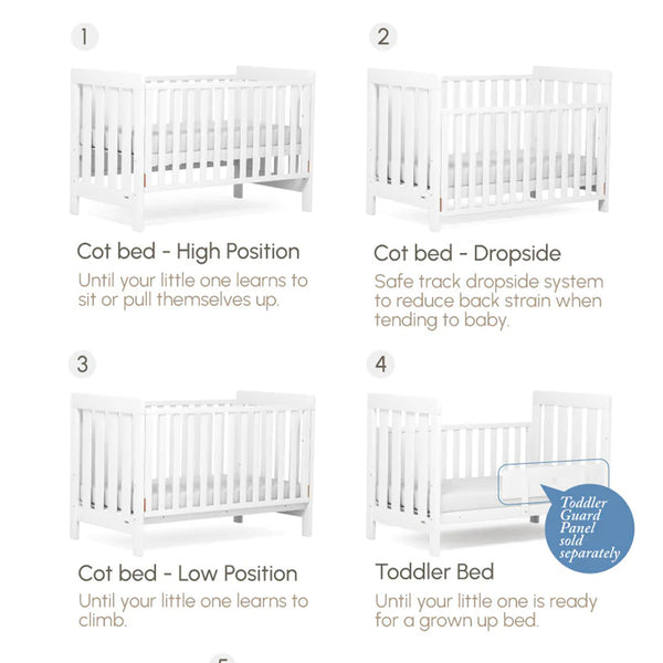 Australia Boori Daintree Premium Convertible Cot Bed + FREE Toddler Bed Guard