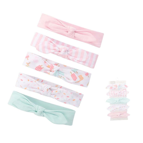 Hudson Baby 5 Headbands (0-24M)