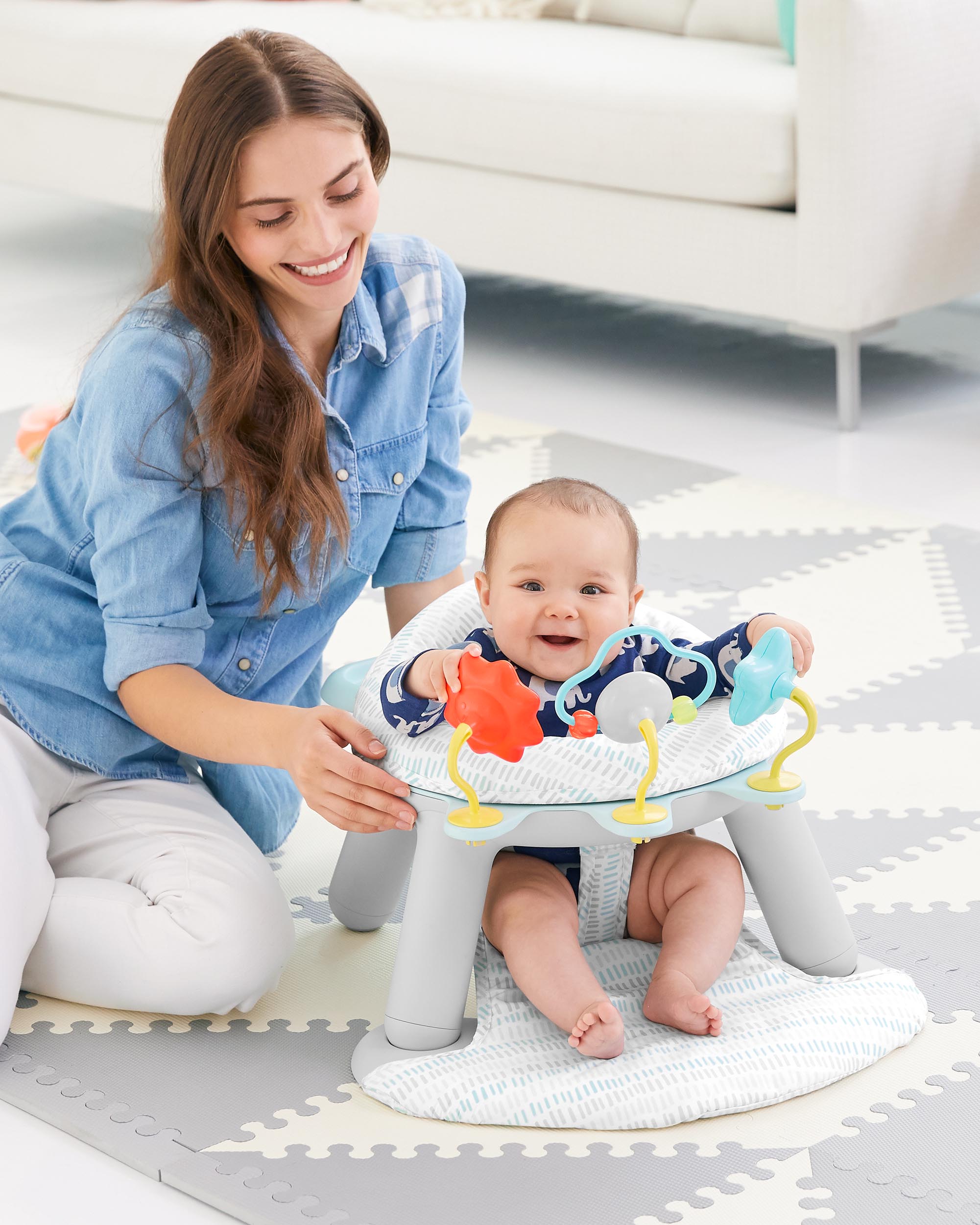 Skip Hop Silver Lining Cloud 2-In-1 Activity Floor Seat