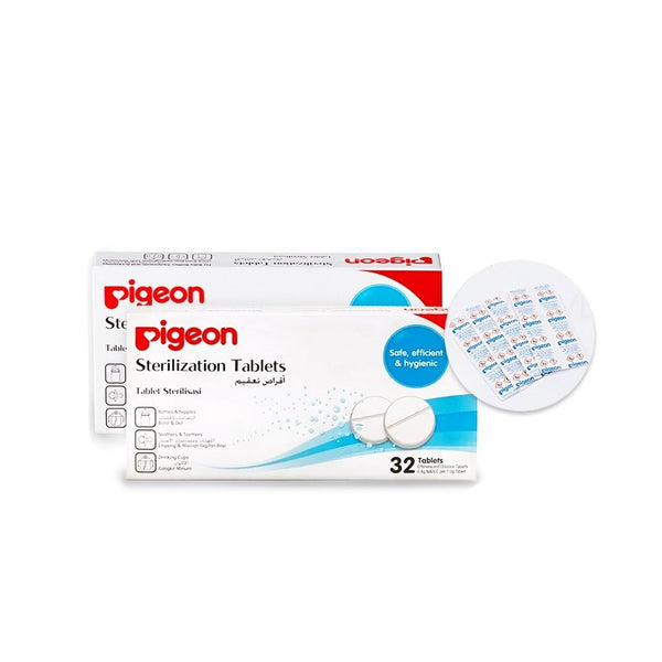 Pigeon Baby Sterilization Tablets - 32 Tablets Each Set - Bundle of 2 (Promo)
