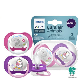 Buy scf080-08-pink Philips Avent ultra air pacifier (6-18M) (Twin Pack)