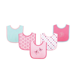 Luvable Friends 5pcs Drooler Bib With Fiber Filled