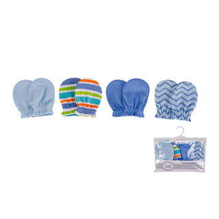 Luvable Friends 4 Pairs Scratch Mittens Set (100% Cotton)