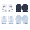 Luvable Friends 4 Pairs Scratch Mittens Set (100% Cotton)