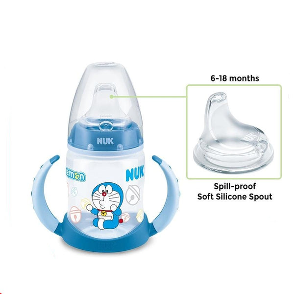 NUK Premium Choice Learner Bottle with Soft Silicone Spout Doraemon Design - 6 to 18months