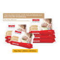 NUK Dry Cotton Baby Wipes (For dry and wet usage) (80s x 3packs) / (80s x 6packs) / (80s x 12packs)(Promo)