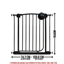 Lucky Baby Smart System 2 Ways Swing Back Steel Gate - Black-2