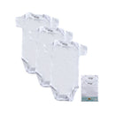 Luvable Friends 3pcs Bodysuit Short Sleeve Set - White Design-5