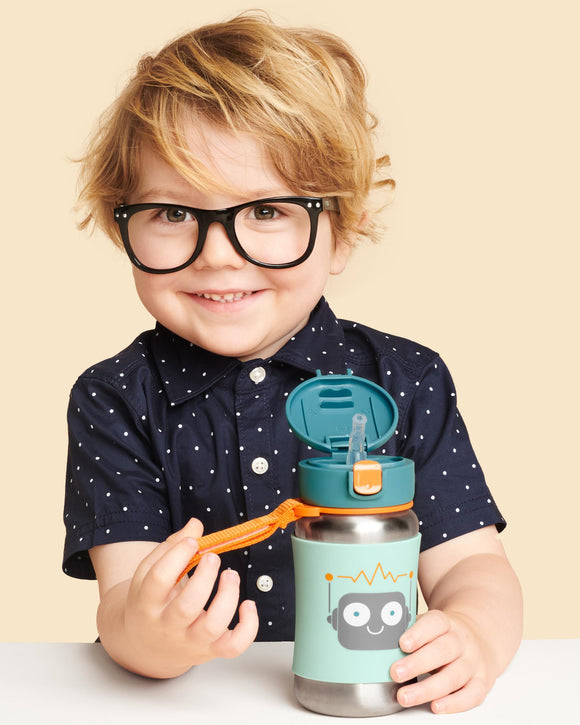 Skip Hop Zoo / Spark Style Stainless Steel Straw Bottle (12oz/350ml)