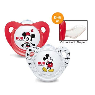 Buy red-white NUK Mickey Silicone Soother 2pcs
