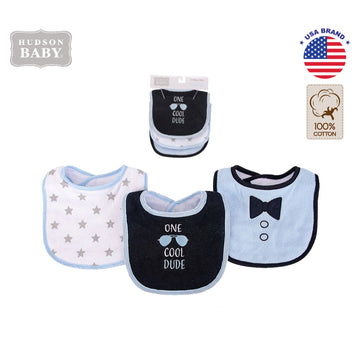 Hudson Baby 3pcs Drooler Bibs