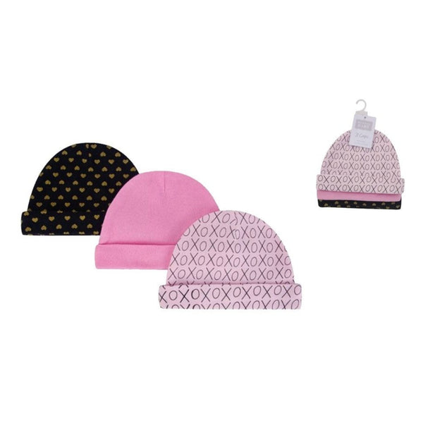 Hudson Baby 3pcs Cap Set (0-6M)