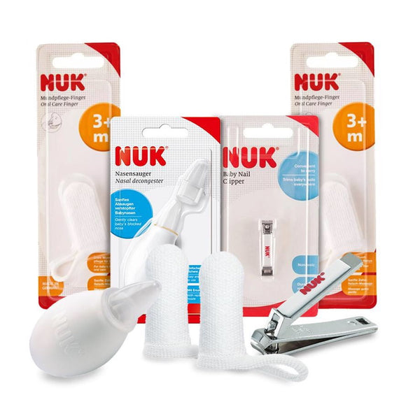 NUK Bundle Oral care finger (2pcs) + Nail clipper + Nasal Decongestor (Promo)