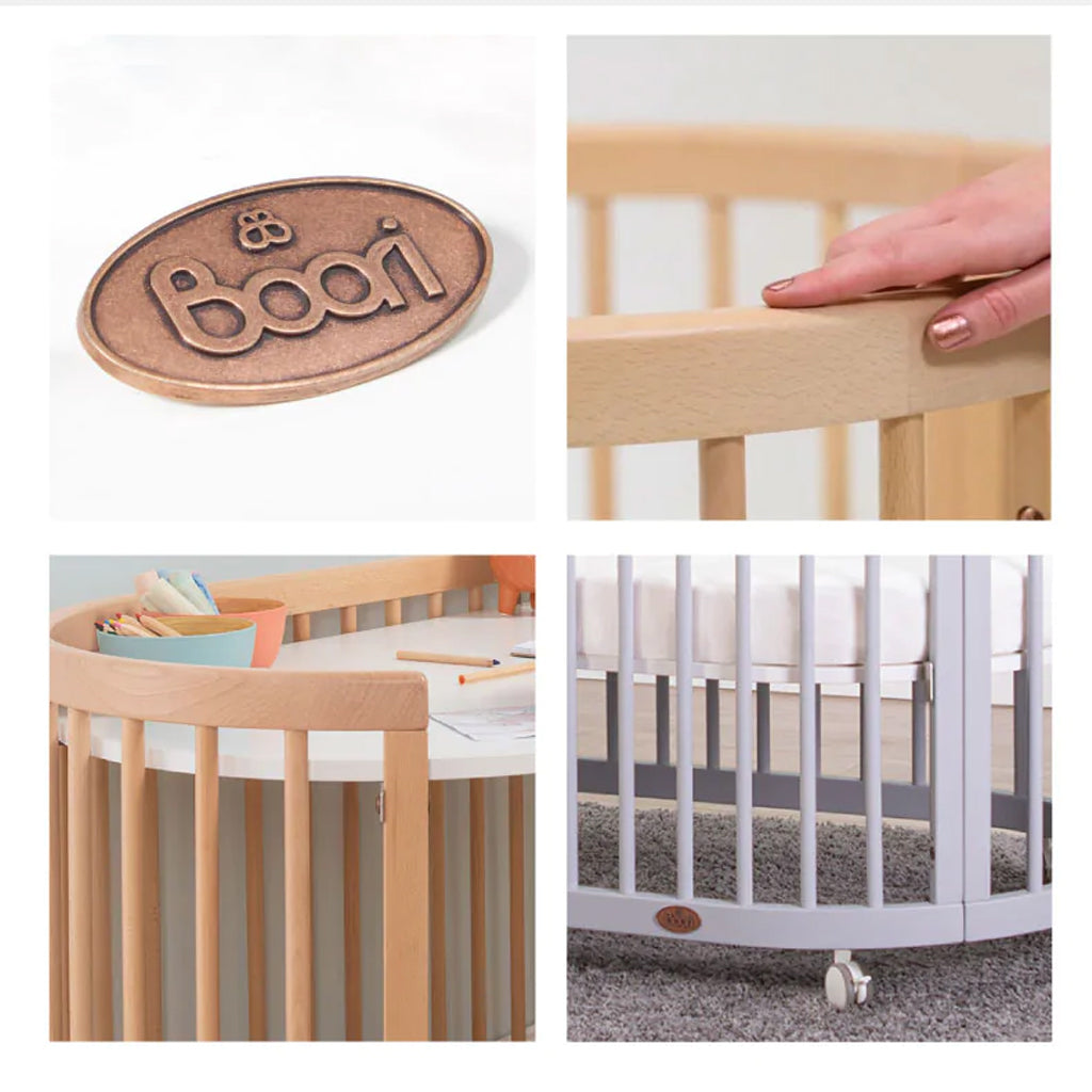 (Pre-order) Australia Boori Oasis Oval Convertible Cot + FREE Pocket Spring Mattress - ETA End Oct