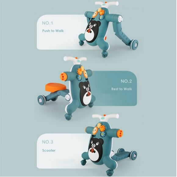 Lucky Baby 3 In 1 Musical Baby Pusher/Roller/Scooter