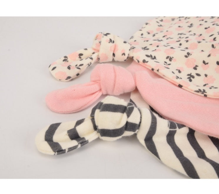 Hudson Baby 3pcs Knot Hats (0-6m)