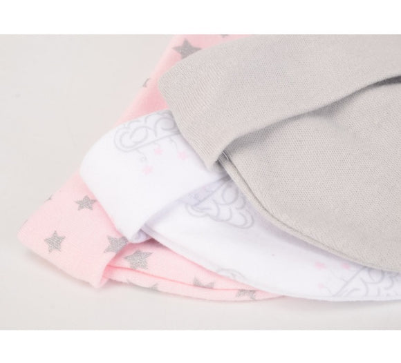 Hudson Baby 3pcs Knot Hats (0-6m)