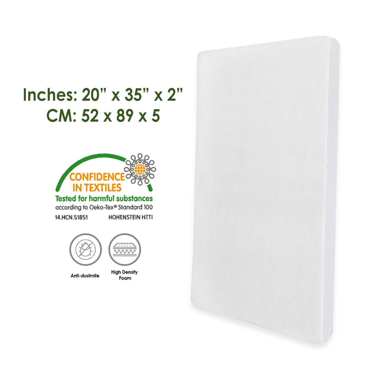 Babydreams Baby Mattress High Density/Anti-Dust Mite/Anti-Bacterial Foam Mattress (Playpen, Baby Cot )