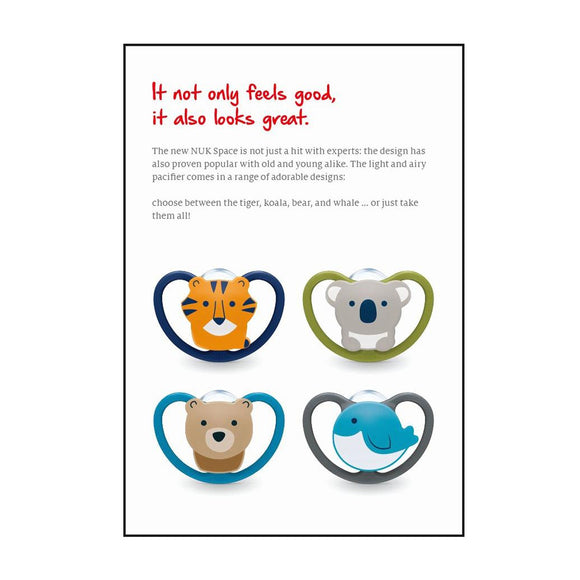 NUK Space Silicone Soother Pacifier (0-6/6-18/18-36 Months)
