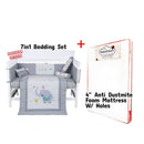 Italbaby Baby Re-Cot with 7 in 1 Premium Bedding Set and Anti-Dustmite Foam Mattress with ventilation holes-3