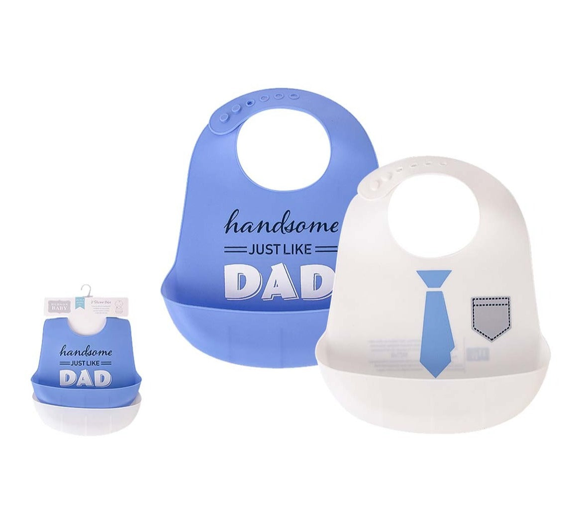 Hudson Baby 2pcs Silicone Bibs