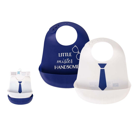 Hudson Baby 2pcs Silicone Bibs