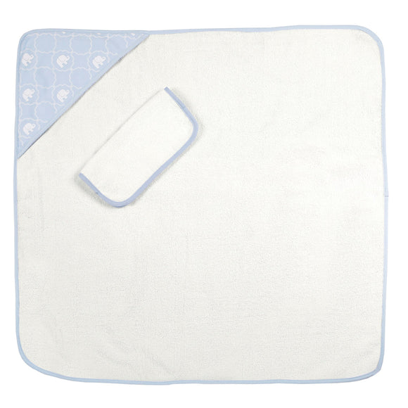 Hudson Baby 1pc Hooded Towel & Washcloths (Woven Terry)
