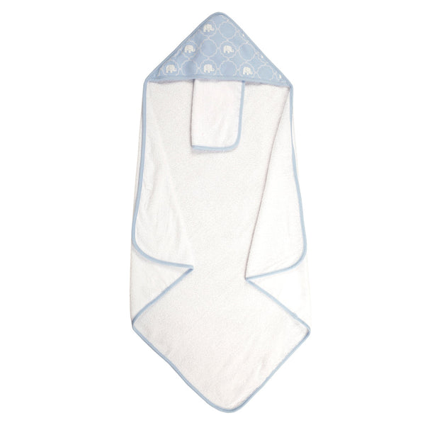 Hudson Baby 1pc Hooded Towel & Washcloths (Woven Terry)