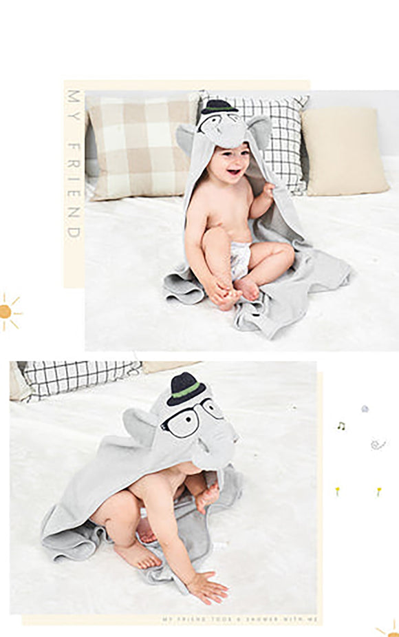 Hudson Baby 3pcs Knit Terry Hooded Towel