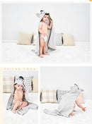 Hudson Baby 3pcs Knit Terry Hooded Towel-6