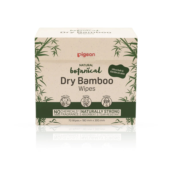 Pigeon Natural Botanical Dry Bamboo Wipes 70 Sheets(Promo)
