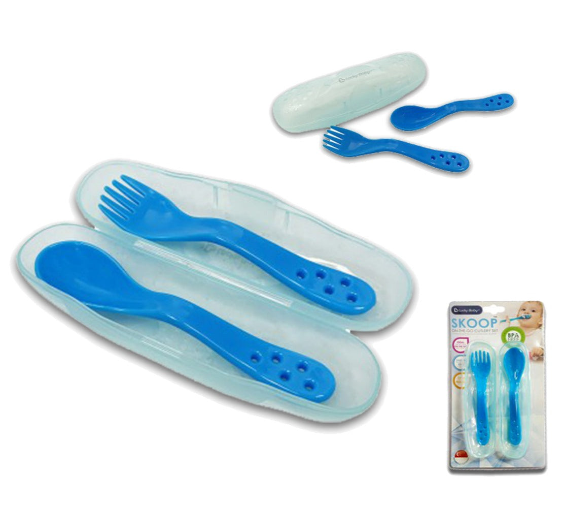 Lucky Baby Skoop On The Go Cutlery Set