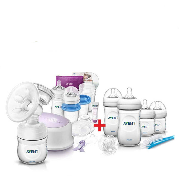 Philips Avent Single Electric Breast Pump with Avent Natural Starter Set with Breast Pads (Promo)