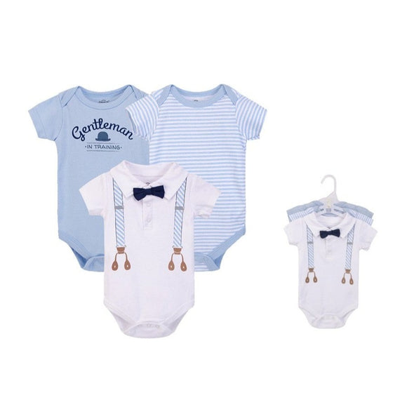 Hudson Baby 3pcs Bodysuit Short Sleeve Set (0-3m/3-6m/6-9m/9-12m)