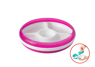 Buy pink OXO Tot Divided Plate with Removable Ring